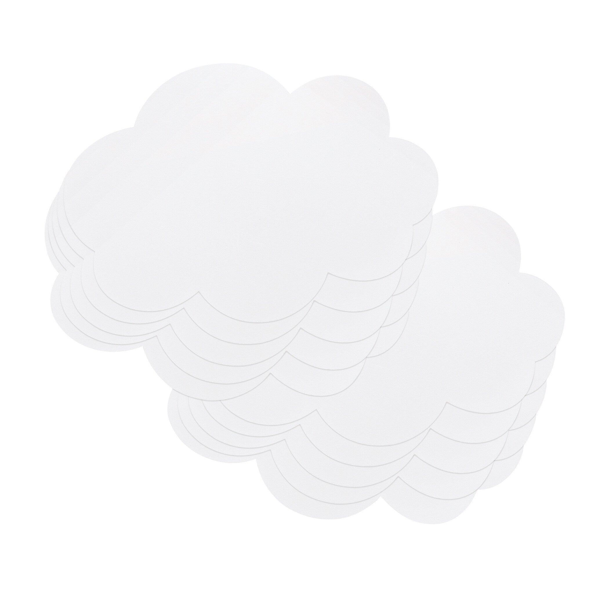 Pacon Self-Stick Dry Erase Clouds, 7" x 10", White, 10 Pieces (PACAC9014)