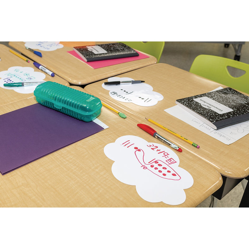 Pacon Self-Stick Dry Erase Clouds, 7" x 10", White, 10 Pieces (PACAC9014)