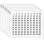 TREND Numbers 1-100 Wipe-Off Chart, 17" x 22", Pack of 6 (T-27303-6)
