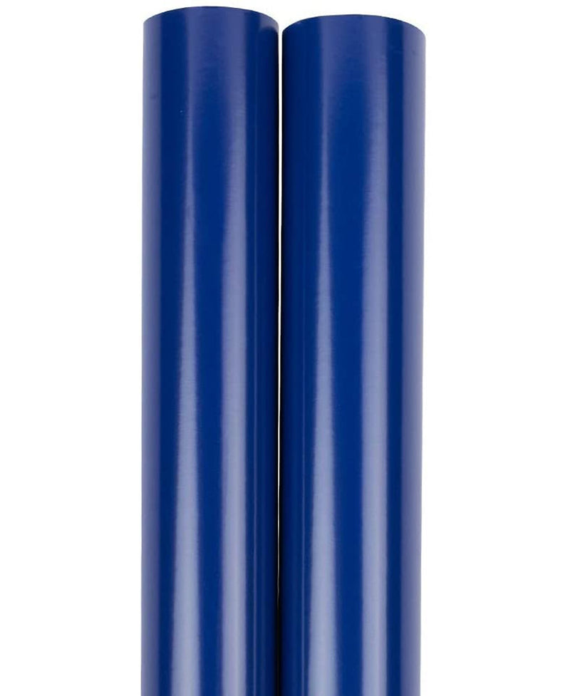 JAM Paper Wrapping Paper, 25 Sq. ft. x 30", Royal Blue, 2/Pack (165S25RBA)