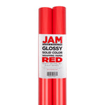 JAM Paper Wrapping Paper, 25 Sq. ft. x 30", Red, 2/Pack (165S25REG)