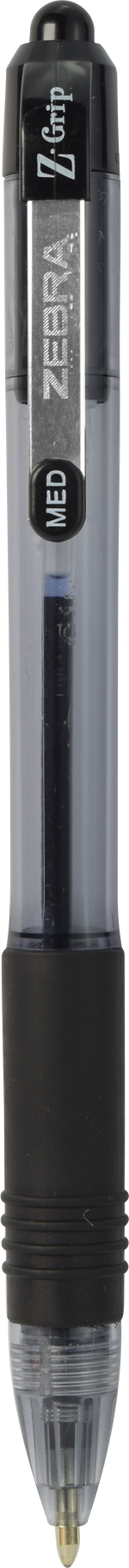 Zebra Z-Grip Retractable Ballpoint Pen, Medium Point, 1.0mm, Black Ink, Dozen (22210)
