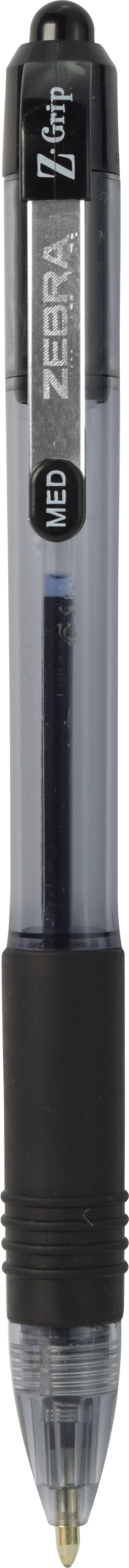 Zebra Z-Grip Retractable Ballpoint Pen, Medium Point, 1.0mm, Black Ink, Dozen (22210)
