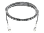 Tripp Lite Lightning USB Cable for Most Smartphones, Black/White (M102-010-HD)