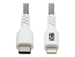 Tripp Lite Lightning USB Cable for Most Smartphones, Black/White (M102-010-HD)