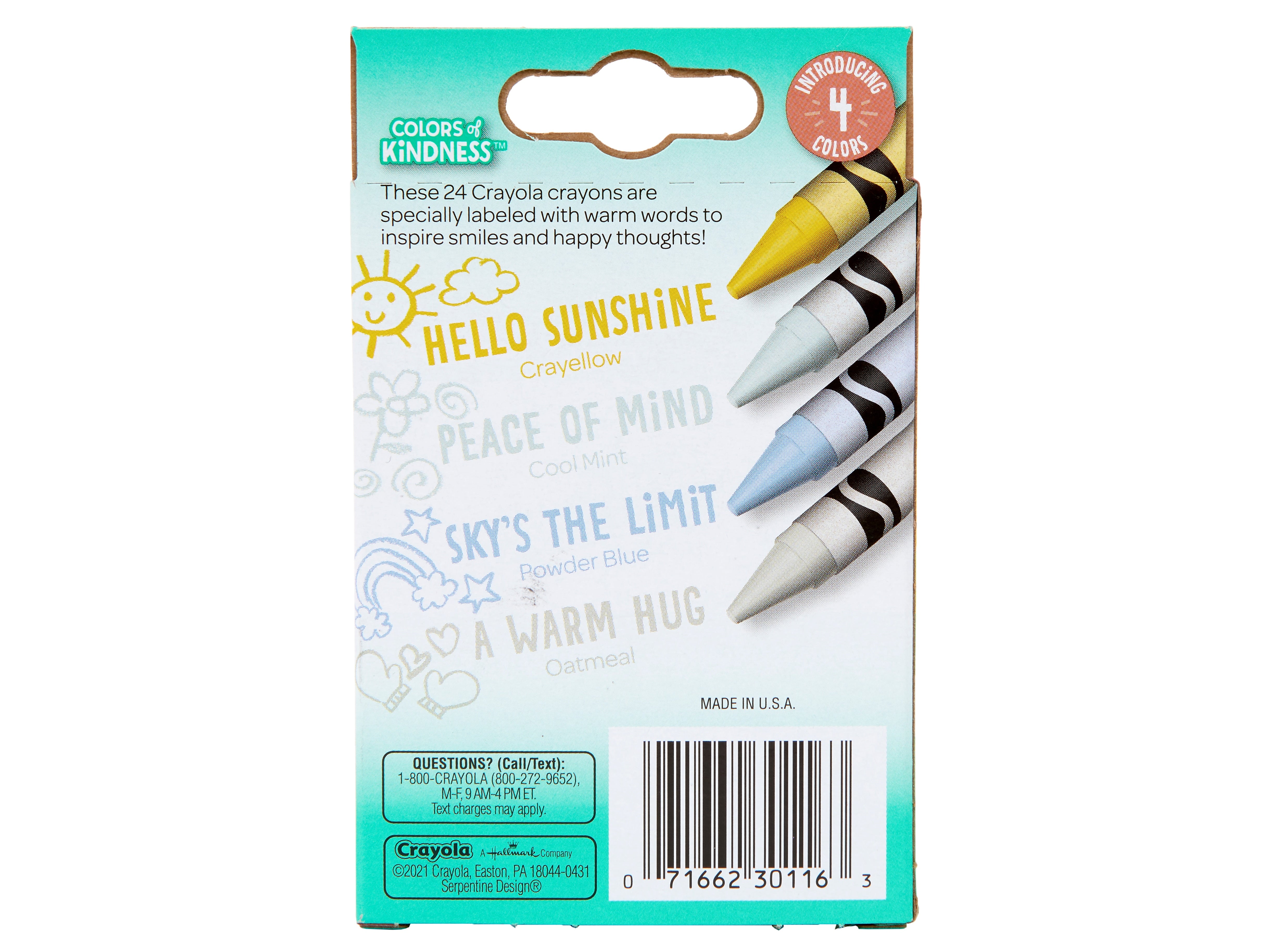 Crayola Colors of Kindness Crayons, Assorted Colors, 24/Box (52-0130)