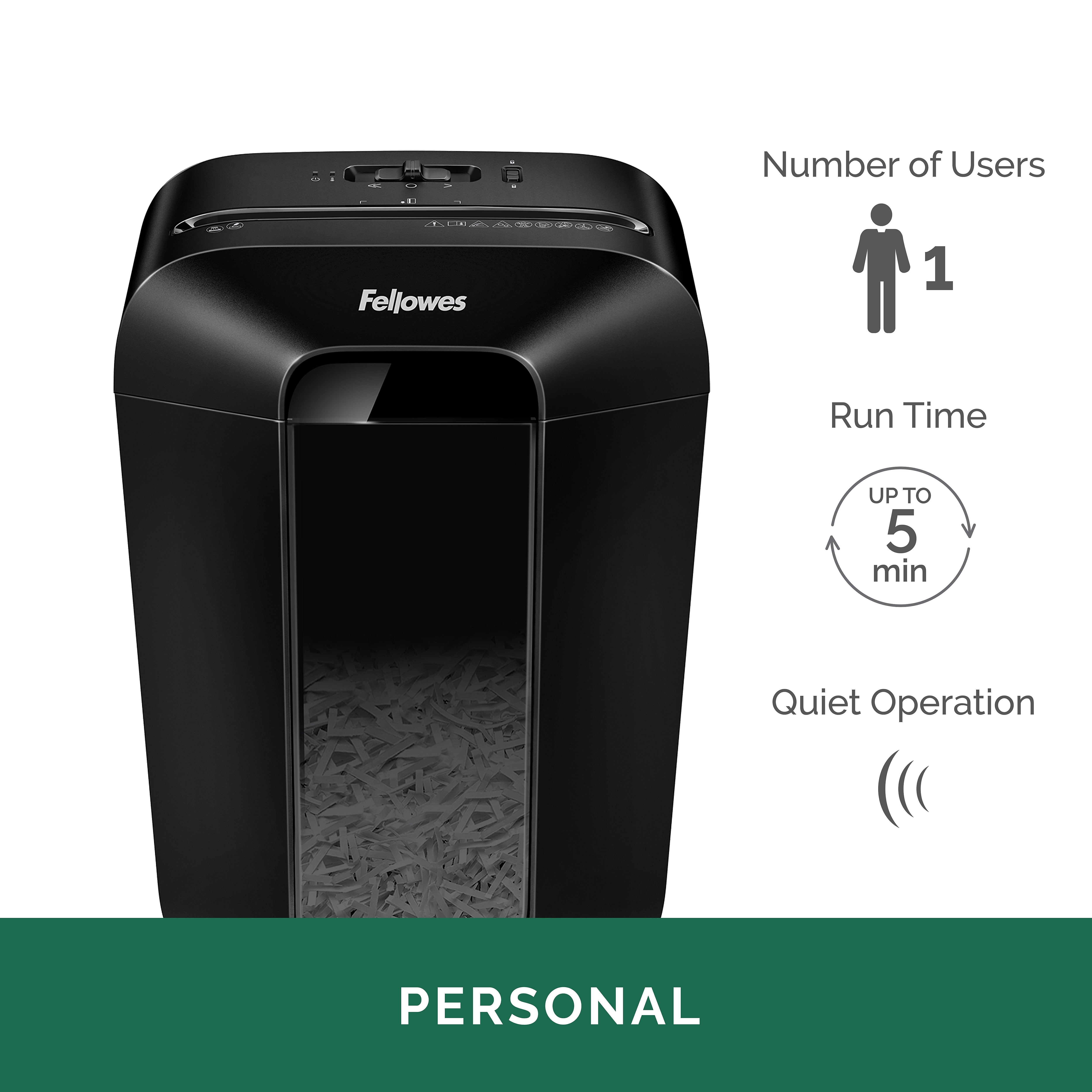 Fellowes Powershred LX70 11-Sheet Crosscut Personal Shredder (4402901)