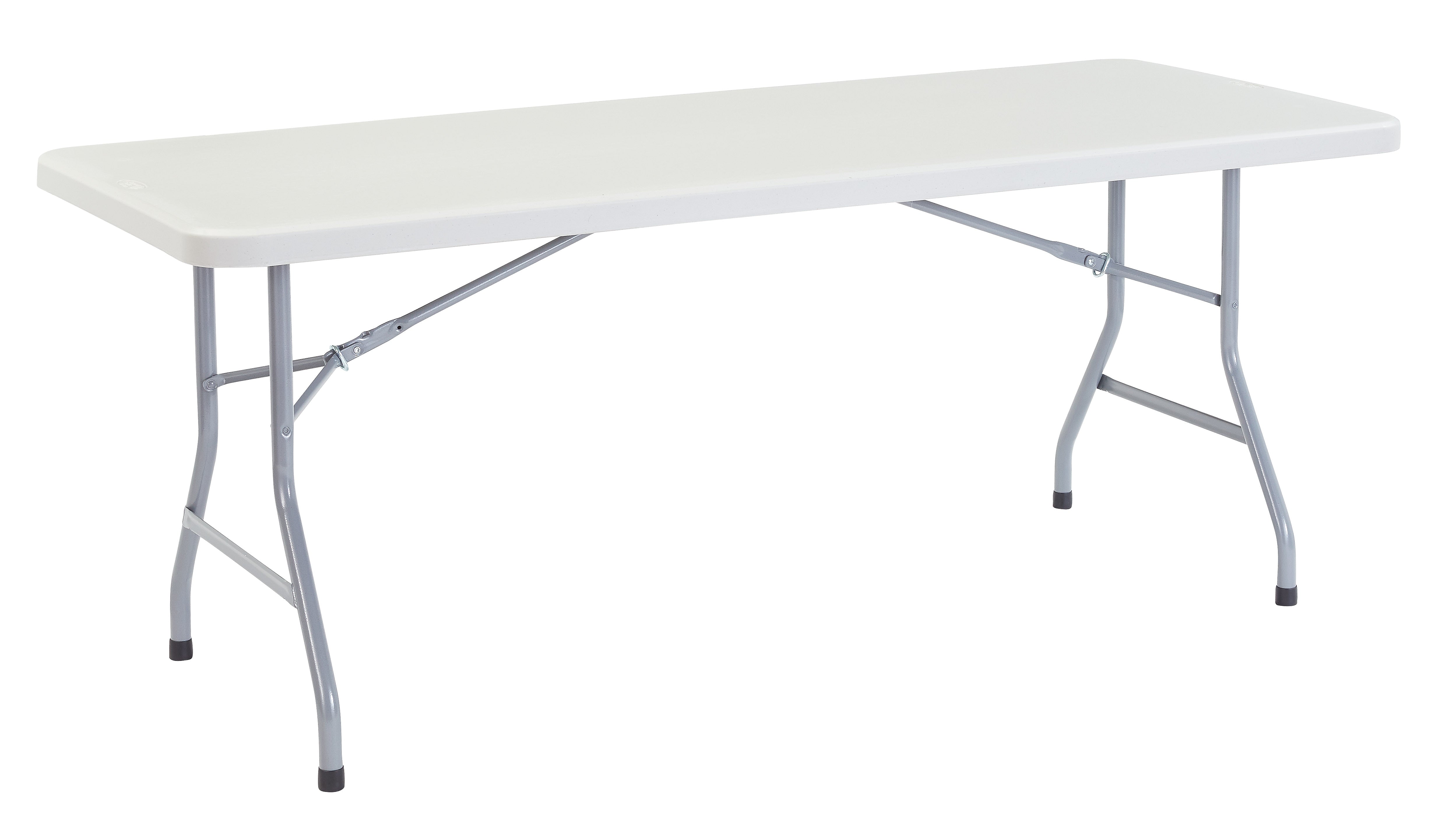 National Public Seating BT3000 Series 6' x 30" Plastic Folding Table, Speckled Gray (BT3072)