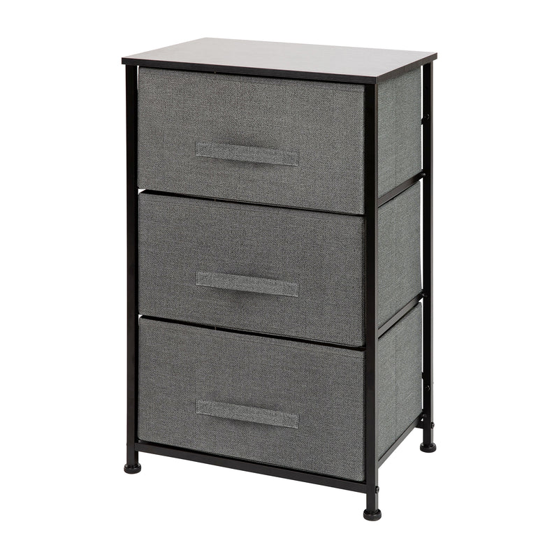 Flash Furniture 3 Drawer Vertical Storage Dresser, Black/Dark Gray (WX5L20XBKGR)