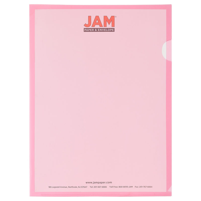 JAM Paper Plastic Sleeves, 9" x 12", Red, 12/Pack (2226316989)
