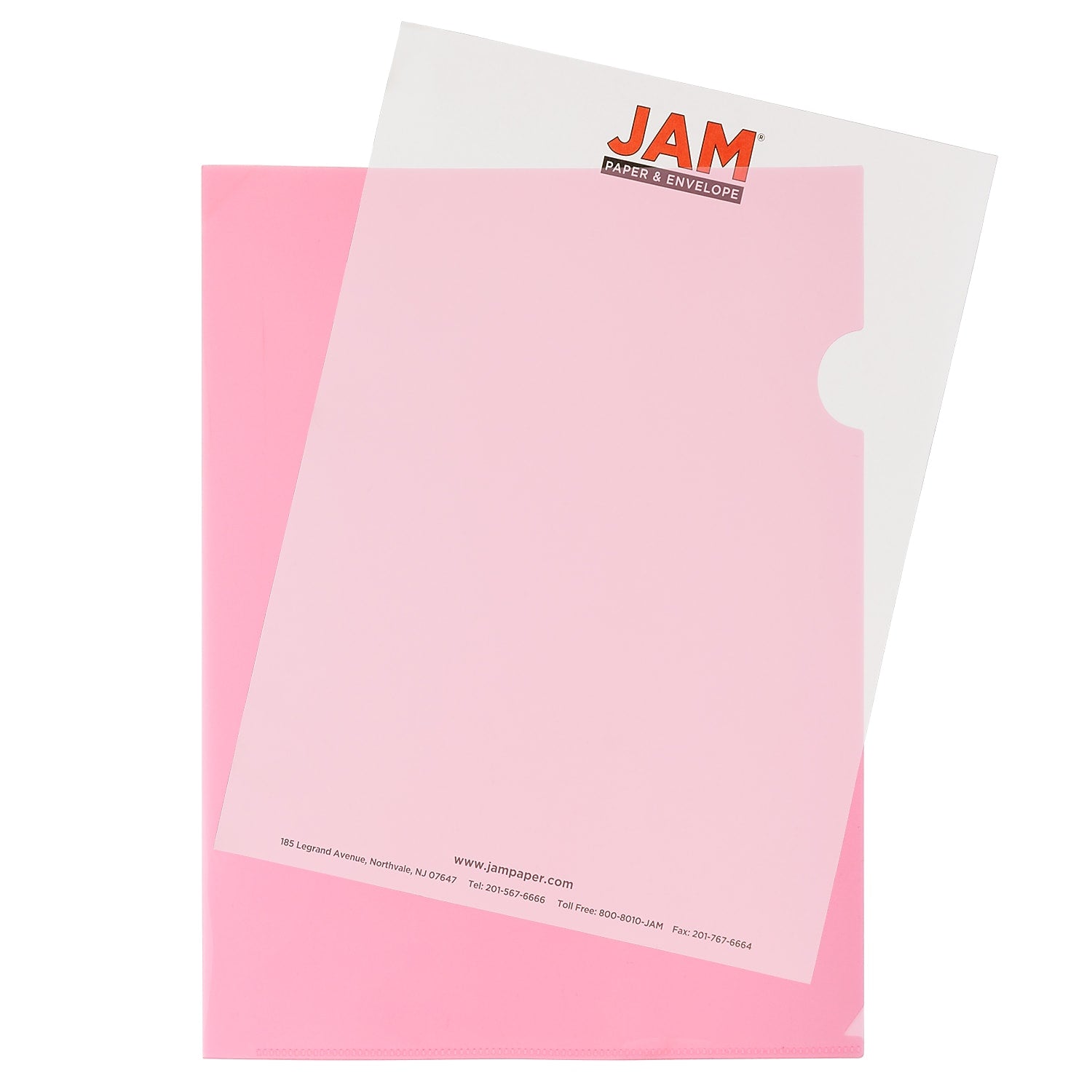 JAM Paper Plastic Sleeves, 9" x 12", Red, 120/Pack (2226316989B)
