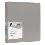 JAM Paper Heavy Duty 2" 3-Ring Non-View Binder, Silver Aluminum (301933555)