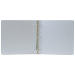 JAM Paper Heavy Duty 2" 3-Ring Non-View Binder, Silver Aluminum (301933555)
