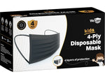 WeCare Disposable Face Mask, Kids, Black, 50/Pack (WMN100124)