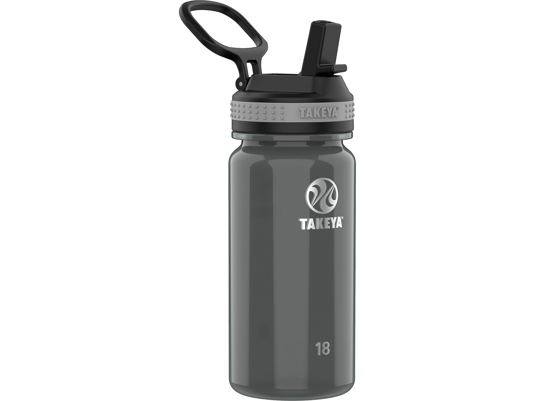 Takeya Tritan Plastic Water Bottle, 18 oz., Black/Royal, 2/Pack (51464)