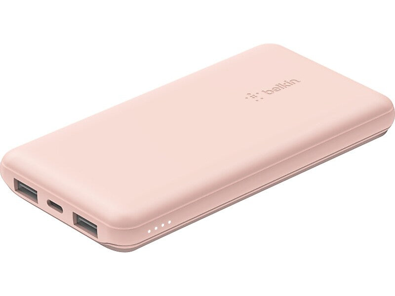 Belkin BOOST CHARGE USB Power Bank, 10000mAh, Rose Gold (BPB011BTRG)