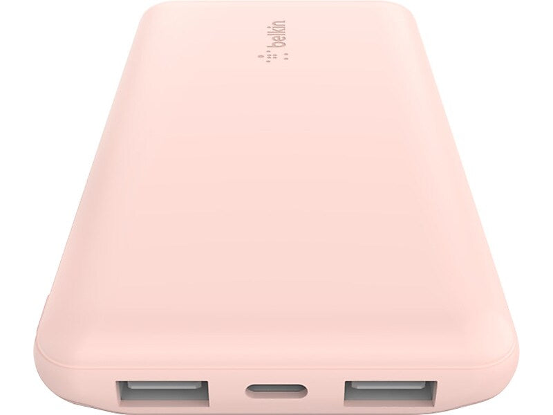 Belkin BOOST CHARGE USB Power Bank, 10000mAh, Rose Gold (BPB011BTRG)
