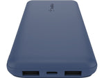 Belkin BOOST CHARGE USB Power Bank, 10000mAh, Blue (BPB011BTBL)