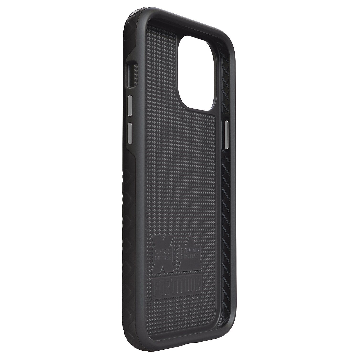 cellhelmet Fortitude Rugged Case for iPhone 12/12 Pro, Shock Absorbing, Black (CHELCFORTI61OB)