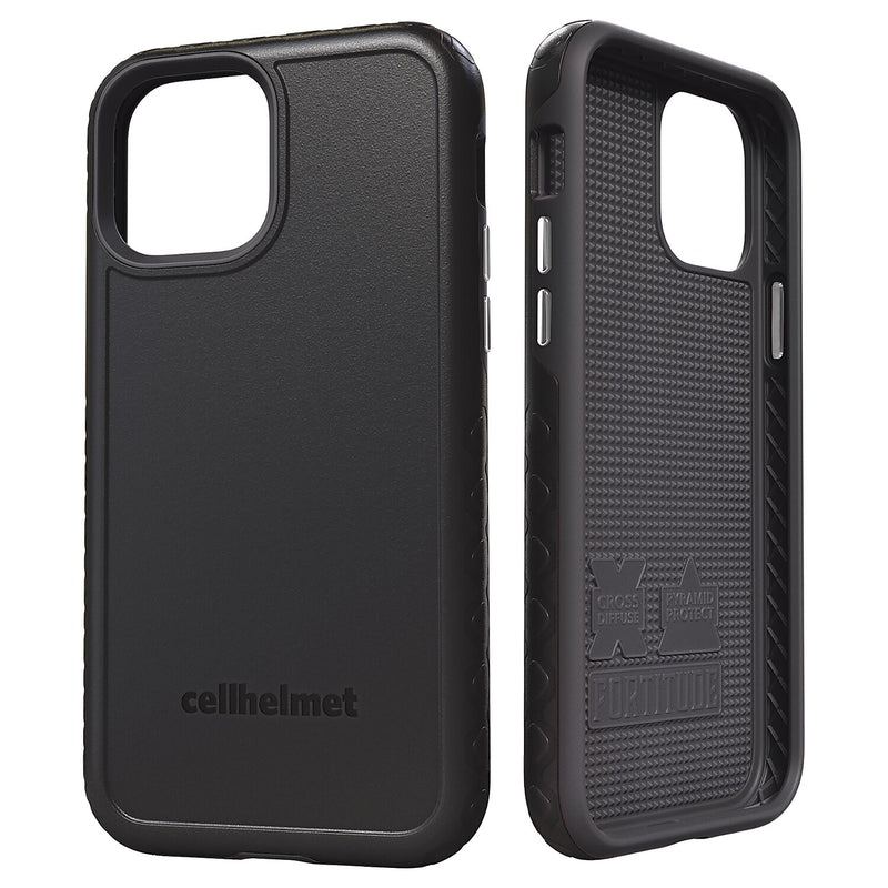 cellhelmet Fortitude Rugged Case for iPhone 12/12 Pro, Shock Absorbing, Black (CHELCFORTI61OB)