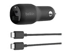 Belkin BoostCharge Dual USB Universal Car Charger, Black (CCB004btBK)