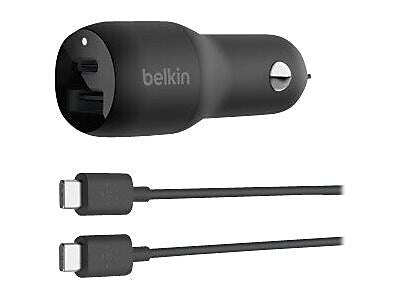 Belkin BoostCharge Dual USB Universal Car Charger, Black (CCB004btBK)