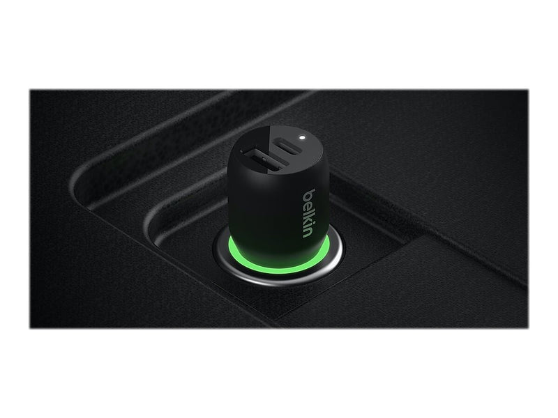 Belkin BoostCharge Dual USB Universal Car Charger, Black (CCB004btBK)
