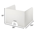 Classroom Products Foldable Cardboard Freestanding Privacy Shield, 19"H x 26"W, Black/Kraft, 10/Box (1910 BK)