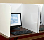 Classroom Products Foldable Cardboard Freestanding Privacy Shield, 19"H x 26"W, Black/Kraft, 20/Box (1920 BK)