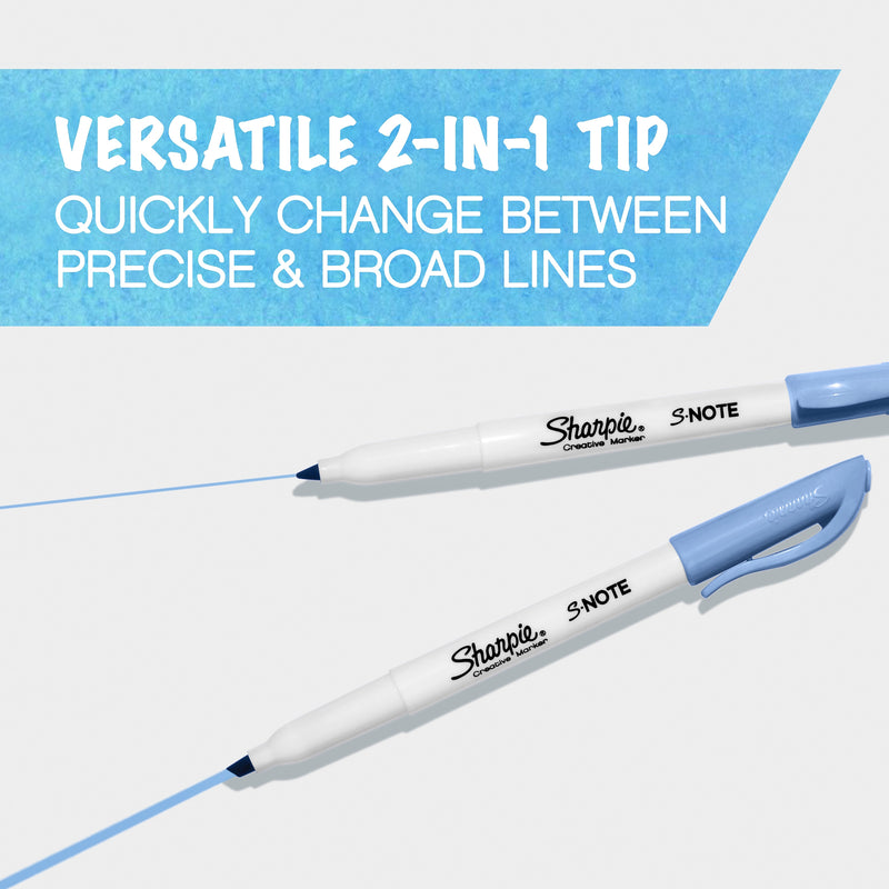 Sharpie S-Note Creative Marker, Chisel Tip, Assorted, 12/Pack (SAN2158060)