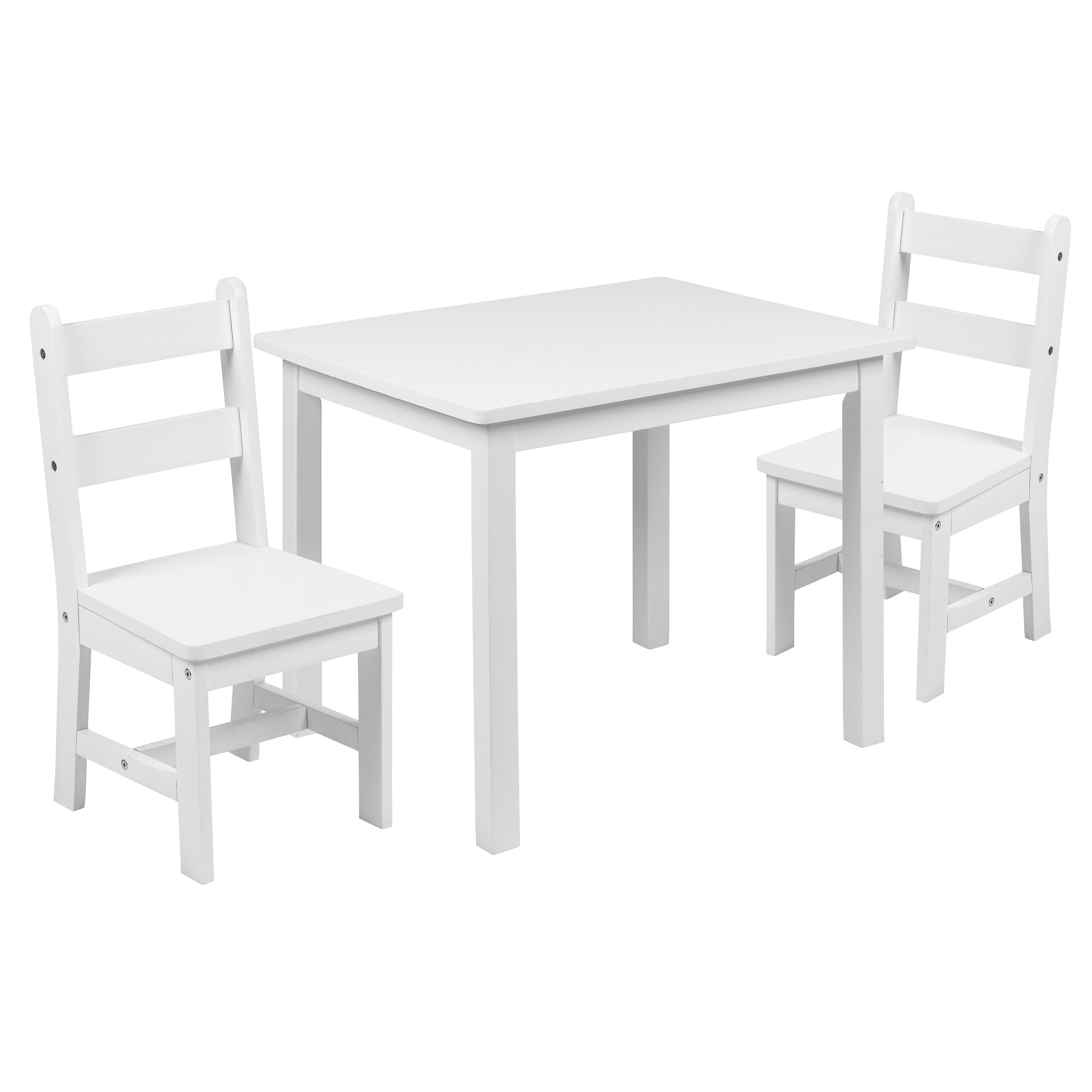 Flash Furniture Kyndl Kids Square Activity Table Set, 20" x 24", White (TWWTCS1001WH)