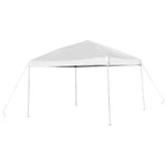 Flash Furniture 10'x10' Outdoor Pop Up Event Slanted Leg Canopy Tent with Carry Bag, White (JJGZ1010WH)