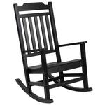 Flash Furniture Winston All-Weather Poly Resin Rocking Chair, Black (JJC14703BK)