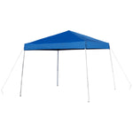 Flash Furniture 8'x8' Outdoor Pop Up Event Slanted Leg Canopy Tent with Carry Bag, Blue (JJGZ88BL)
