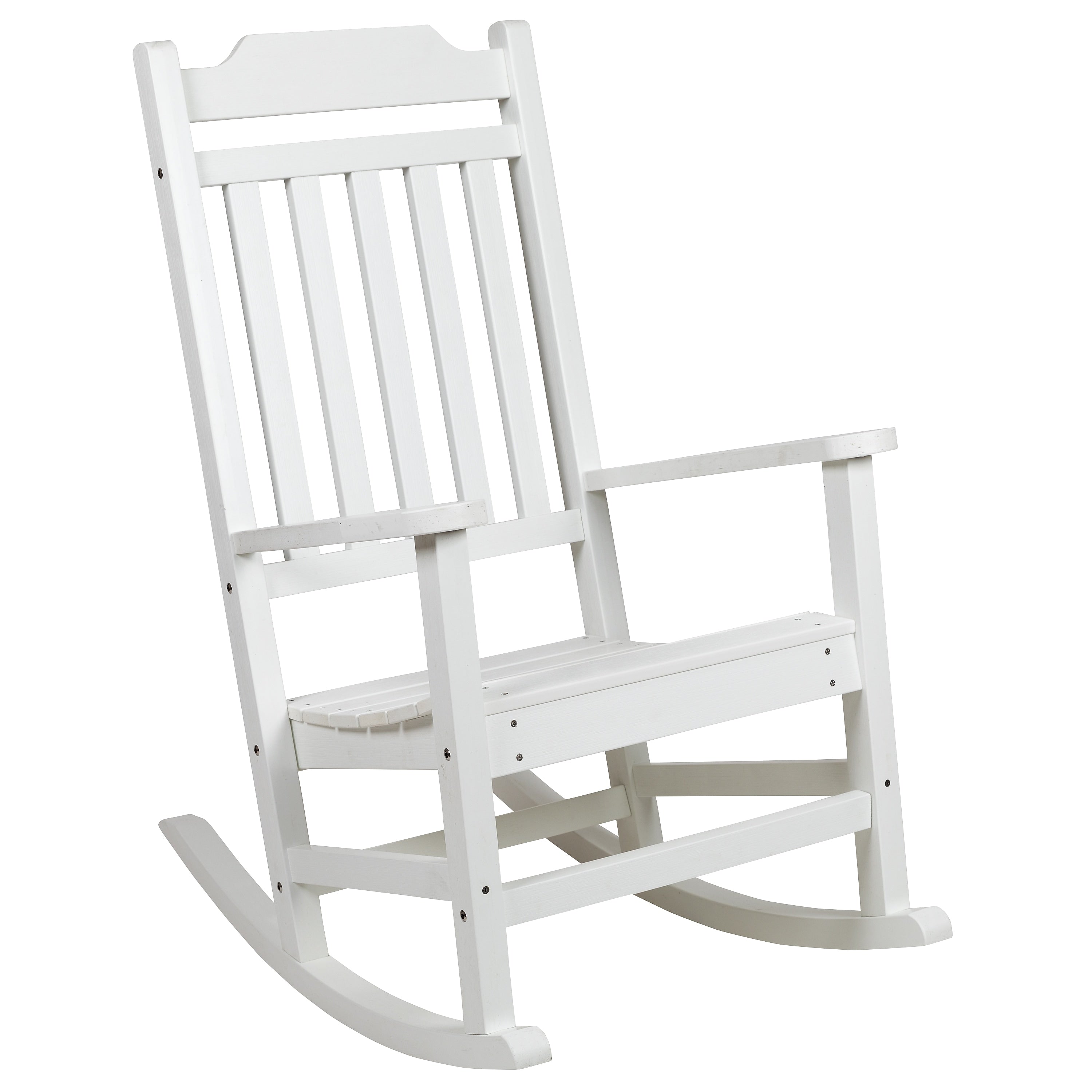 Flash Furniture Winston All-Weather Poly Resin Rocking Chair, White (JJC14703WH)