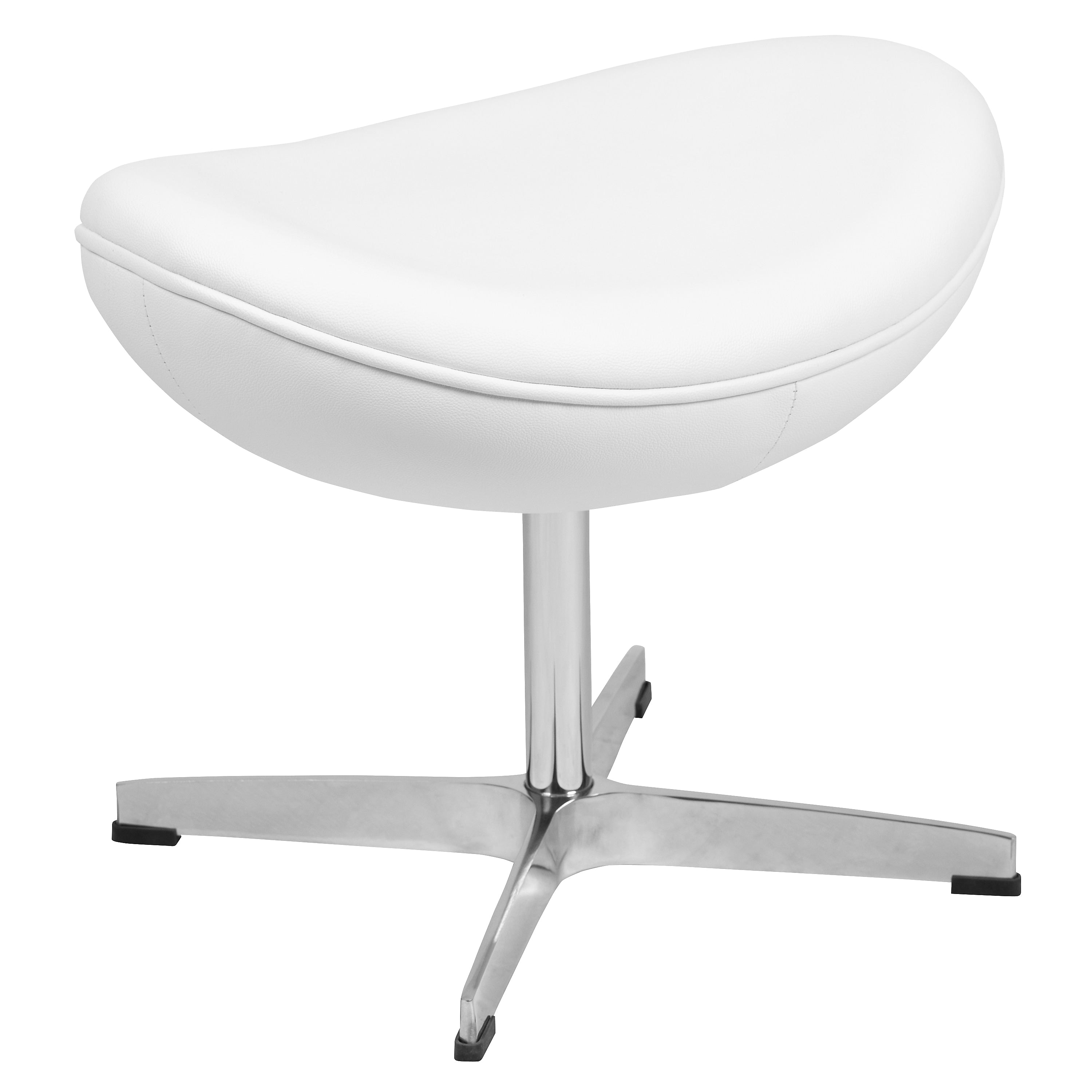 Flash Furniture Faux Leather Ottoman, White (ZBWINGWHOTTLEA)