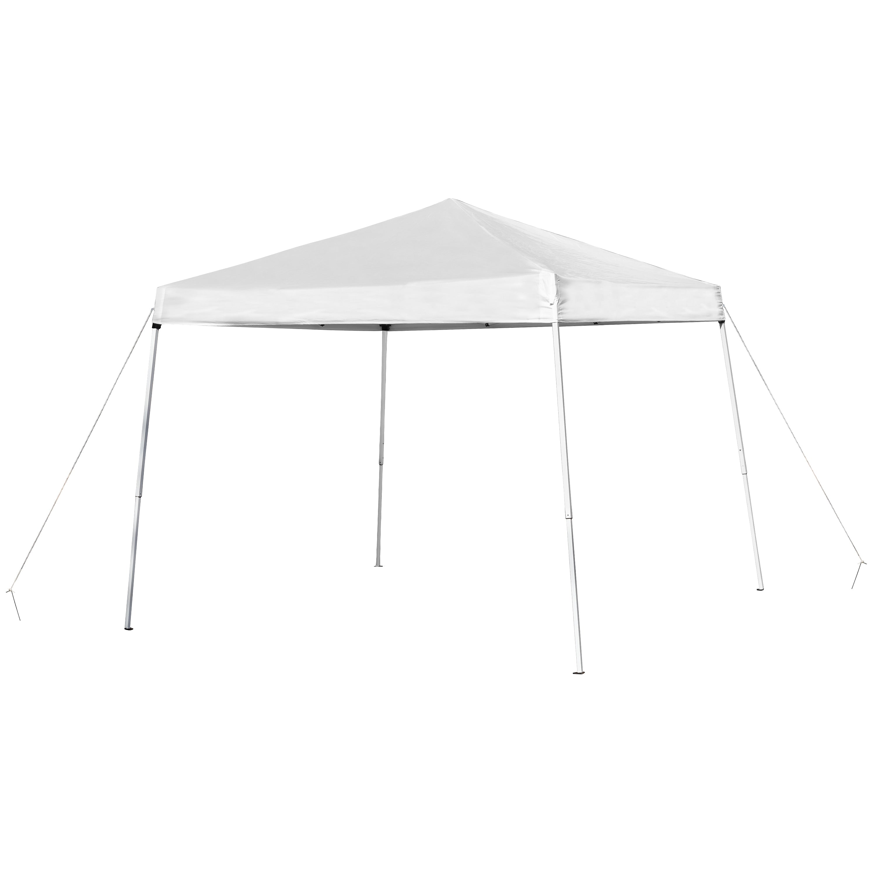 Flash Furniture 8'x8' Outdoor Pop Up Event Slanted Leg Canopy Tent with Carry Bag, White (JJGZ88WH)