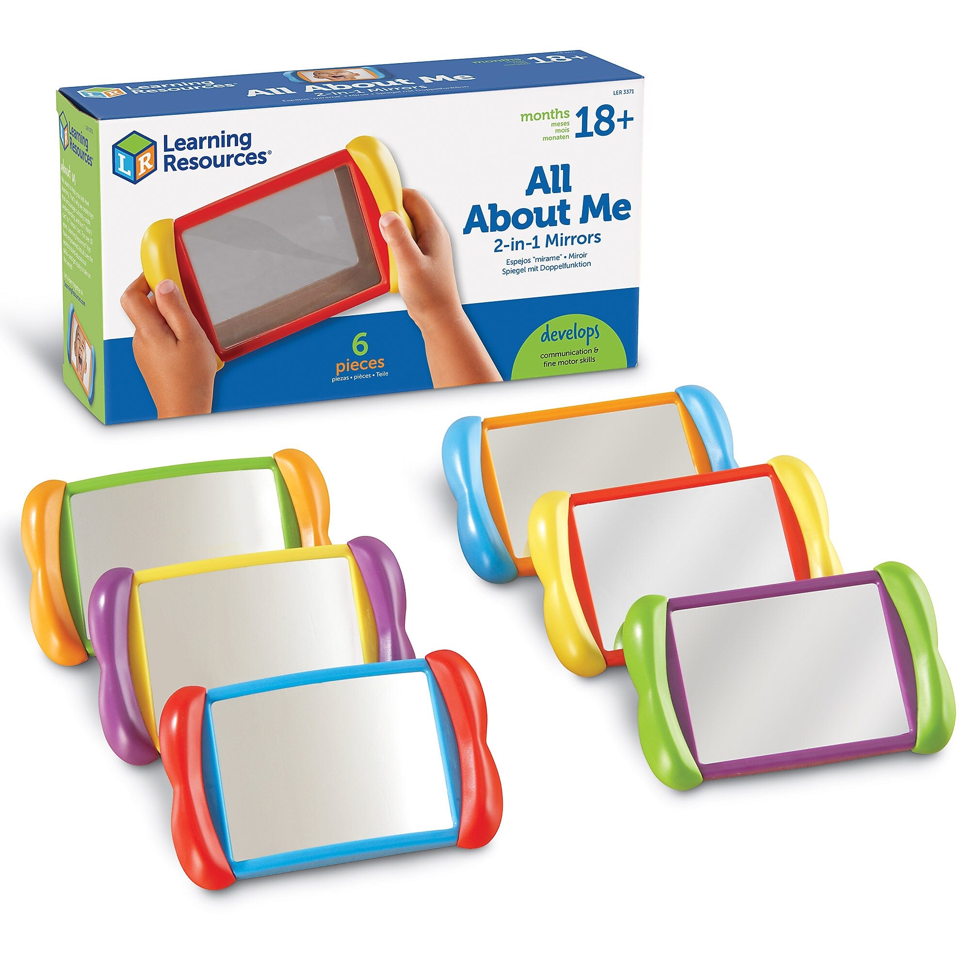 Learning Resources All About Me 2 in 1 Mirrors, 6/Set (LER3371)