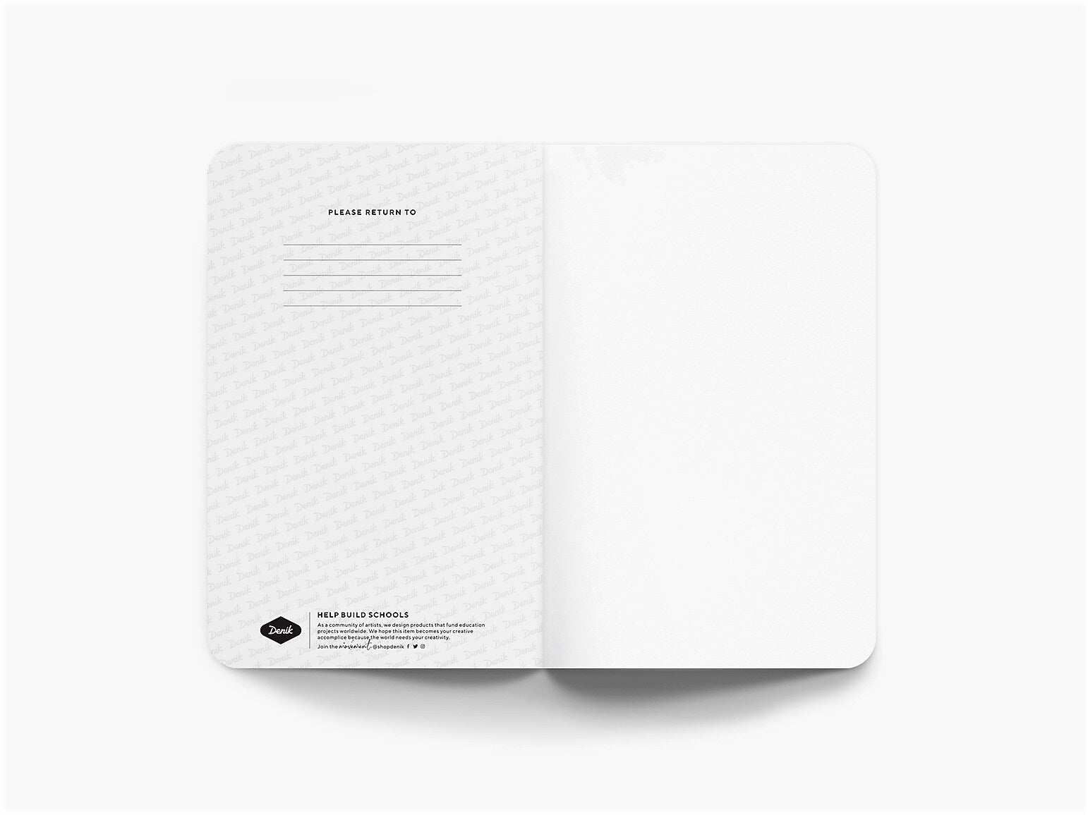 Denik Navy Mushrooms Journal, 5.25" x 8.25", College Ruled, Multicolor, 144 Pages (LFC1138L)