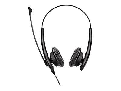 Jabra BIZ 1100 Duo Noise Canceling Stereo On Ear Mobile Headset, Black (1159-0139-EDU)