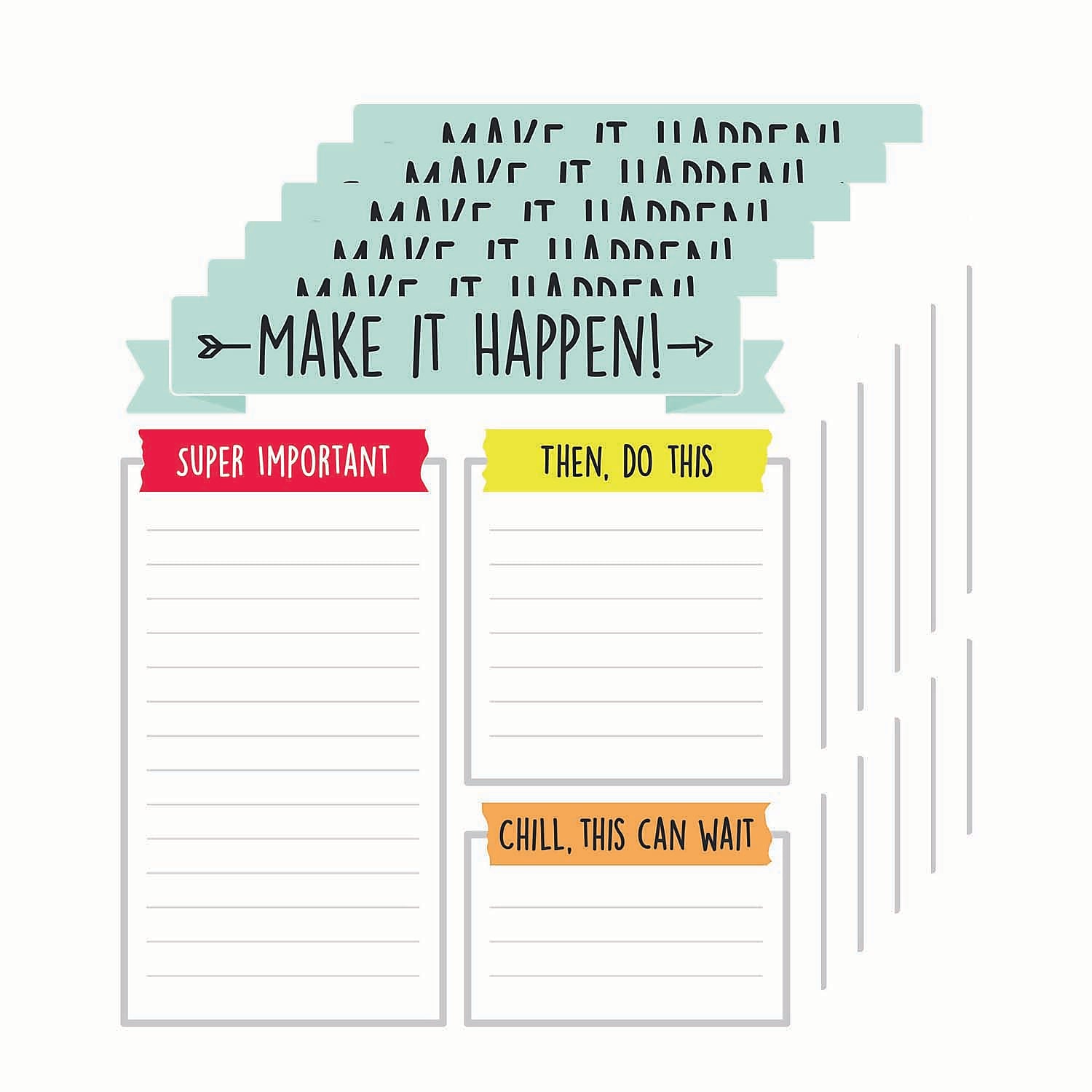 Carson-Dellosa Notepad, 5.75" x 6.25", Assorted Colors, 50 Sheets/Pad, 6 Pads/Bundle (CD-151298-6)