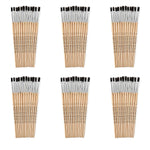 Charles Leonard Long Handle Mixed Media Natural Hog Bristle, Flat Brush, 12/Pack, 6 Packs/Bundle (CHL73125-6)
