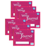 Zaner-Bloser My Writing Journal Composition Notebooks, 8" x 10.5", Primary Ruled, 50 Sheets, Pink, 6/Bundle (ELP0601-6)