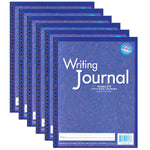 Zaner-Bloser Writing Journal Composition Notebooks, 8" x 10.5", Wide Ruled, 50 Sheets, Purple, 6/Bundle (ELP0603-6)
