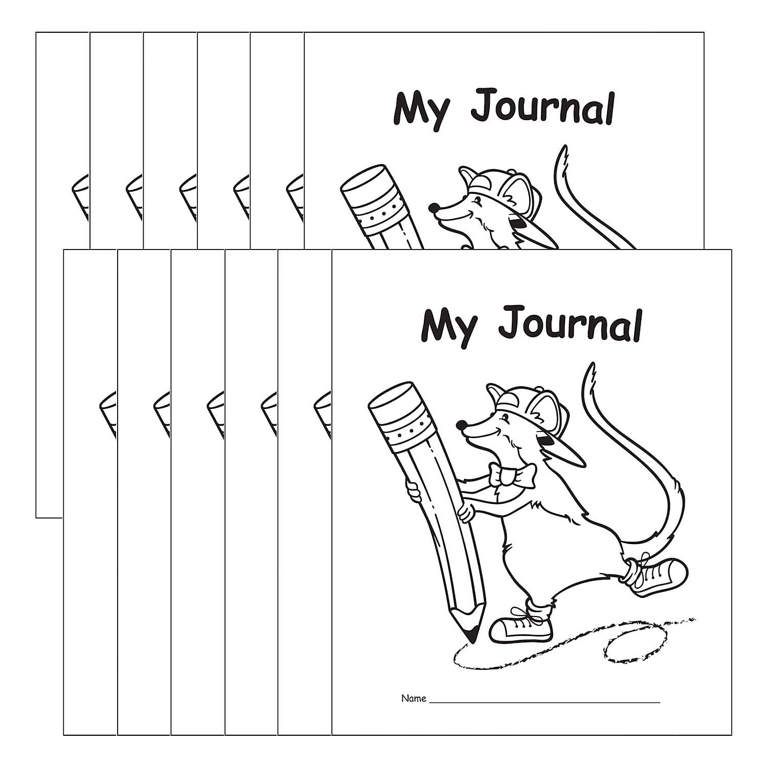 Edupress My Journal, 8.5" x 7", 32 Pages, White, 12/Pack (EP-143-12)