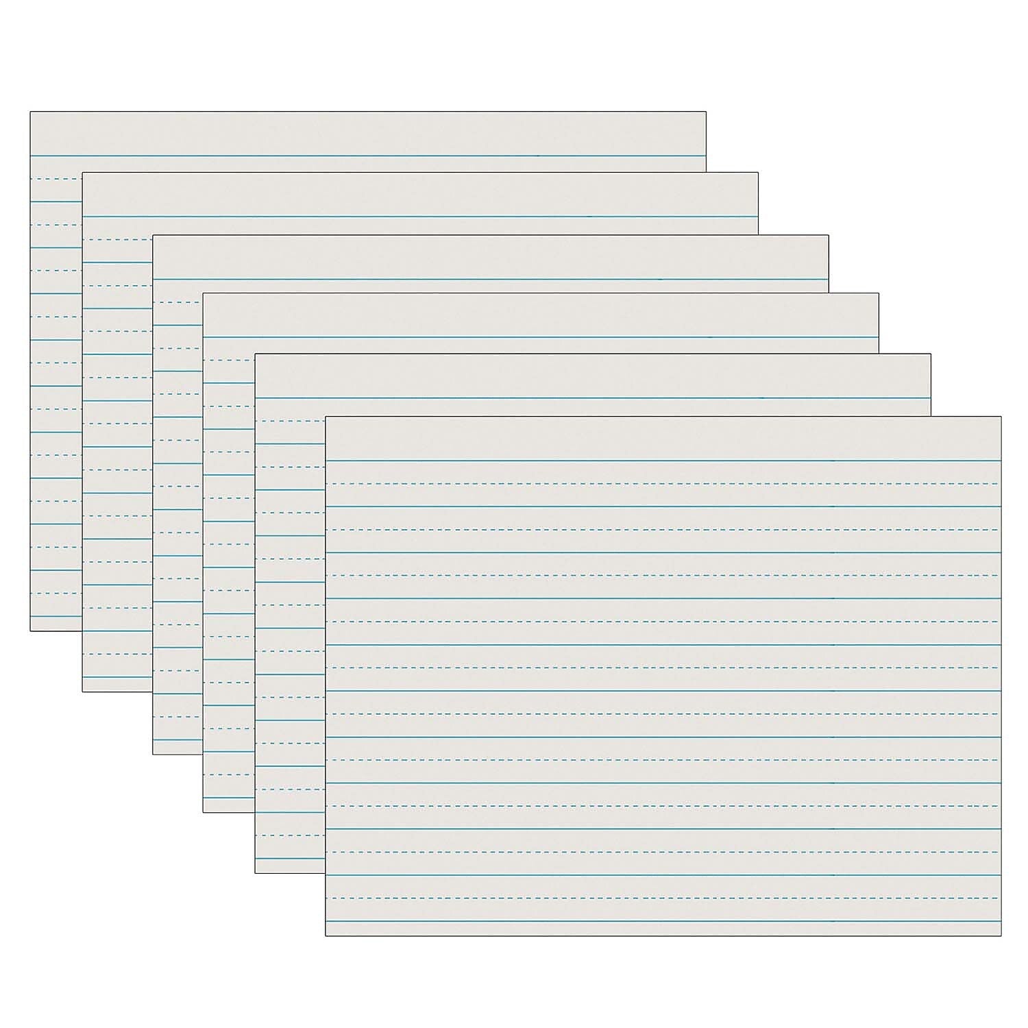 Pacon Newsprint Handwriting Paper, Alternate Dotted, Grade 2, Ruled Long, 500 Sheets/Pack, 5/Packs (PAC2622-5)