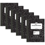Pacon Composition Notebooks, 9.75" x 7.5", Quad Ruled, 100 Sheets, Black, 6/Bundle (PACMMK37105-6)