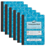 Pacon Composition Notebooks, 9.75" x 7.5", Graph Ruled, 100 Sheets, Blue, 6/Bundle (PACMMK37160-6)