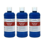 Handy Art Acrylic Paint, 16 oz, Ultra Blue, Pack of 3 (RPC101065-3)