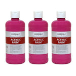 Handy Art Acrylic Paint, 16 oz, Magenta, Pack of 3 (RPC101070-3)
